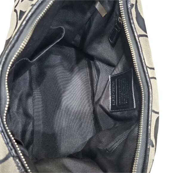 EUC COACH F19281 Signature canvas black Hobo shoulder bag - Picture 5 of 10